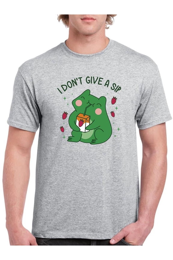 I Don't Give A Sip T-Shirt Men -Smartprints Designs, Male Small