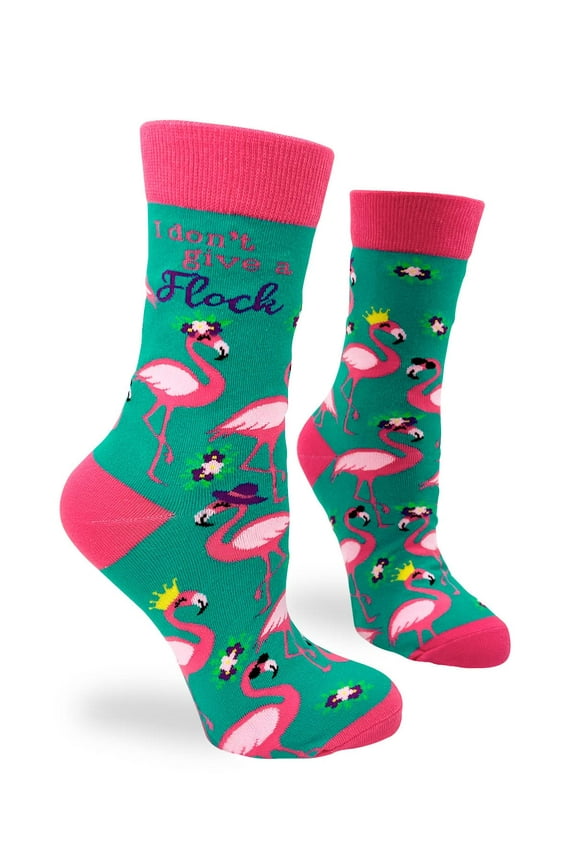 I Don't Give a Flock Funny Novelty Crew Socks for Women