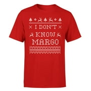 I Dont Know Margo Christmas T-Shirt for Men - Funny Costumes | Cool Graphic Tee Idea Red