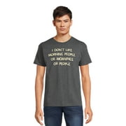 I Don't Like Morning People Men's Graphic Tee with Short Sleeves, Sizes S-3XL