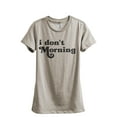 thumbnail image 1 of I Don't Morning Women's Fashion Relaxed T-Shirt Tee Heather Tan Large, 1 of 3