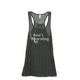 thumbnail image 1 of I Don't Morning Women's Fashion Sleeveless Flowy Racerback Workout Yoga Tank Top Charcoal Grey Large, 1 of 3