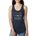 thumbnail image 1 of I Don't Need Google My Son Knows Everything Ladies Tank Top, Navy, Large, 1 of 3