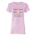 thumbnail image 1 of I Don't Need Google My Son Knows Everything Womens Graphic T-Shirt, Light Pink, 3XL, 1 of 3