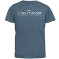 thumbnail image 1 of I Don't Sport Funny Mens T Shirt Indigo Blue SM, 1 of 1