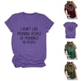 thumbnail image 1 of I Don't like Morning People or Mornings or People Graphic Tees for Women Short Sleeve Crewneck Funny Sayings Tshirt, 1 of 3