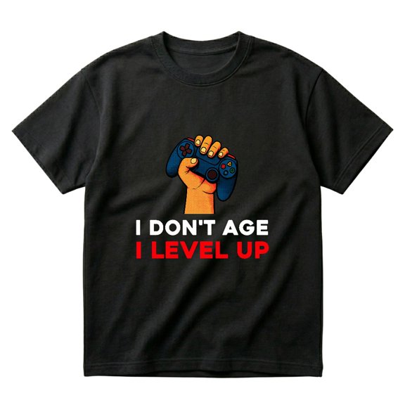 I Dont Age I Level Up Video Game Funny Gamer Gift Retro T-Shirts