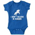 thumbnail image 1 of I Dont Believe in Humans Unicorn Bodysuit Jumper Girls Infant Baby Brisco Brands 12M, 1 of 7