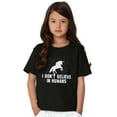 thumbnail image 1 of I Dont Believe in Humans Unicorn Girls Kids T Shirt Tees Teen Brisco Brands L, 1 of 6