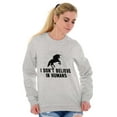 thumbnail image 1 of I Dont Believe in Humans Unicorn Women Crewneck Sweatshirt Brisco Brands L, 1 of 6