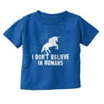 thumbnail image 1 of I Dont Believe in Humans Unicorn Youth T Shirt Tee Girls Infant Toddler Brisco Brands 24M, 1 of 5