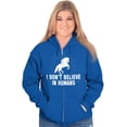 thumbnail image 1 of I Dont Believe in Humans Unicorn Women Plus Size Zipper Hoodie Brisco Brands 3X, 1 of 5