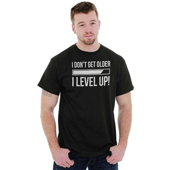 I Dont Get Older I Level Up Gamer Men's Graphic T Shirt Tees Brisco Brands L