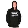 thumbnail image 1 of I Dont Get Older I Level Up Gamer Unisex Fleece Graphic Zip Up Hoodie Brisco Brands 4X, 1 of 5