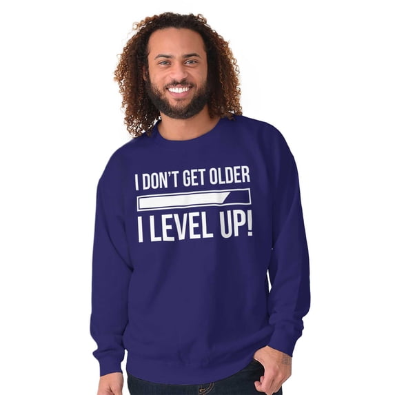 I Dont Get Older I Level Up Gamer Unisex Plus Fleece Graphic Sweatshirt Brisco Brands 5X