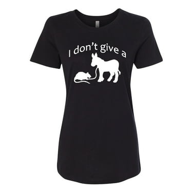 I Dont Give A Rats Ass Funny Graphic Womens T-shirts Fit, Black, Small