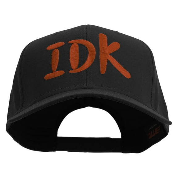 I Dont Know Embroidered Solid Cotton Twill Pro Style Cap - Black OSFM