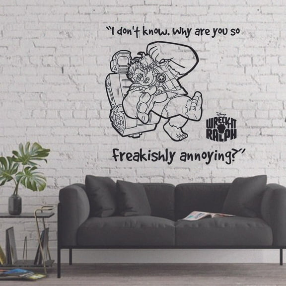 I Dont Know Why Are You So Freakishly Annoying Wreck It Ralph Quote Vinyl Wall Art Sticker Wall Decal Decoration For Home Room Wall Boys Girls Room Playroom Wall Décor Décor Design Size (40x40 inch)