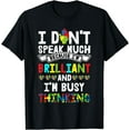 thumbnail image 1 of I Dont Speak Much Autism Awareness Gifts For Kids Puzzle T-Shirt, 1 of 4