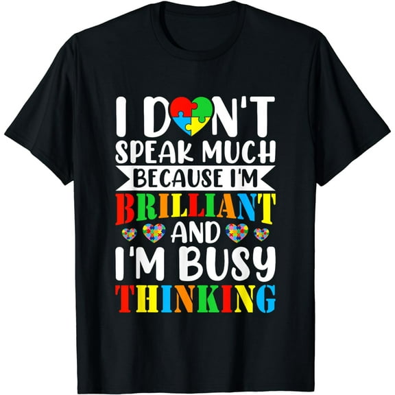 I Dont Speak Much Autistic Toddler Boy Girl Autism Awareness T-Shirt