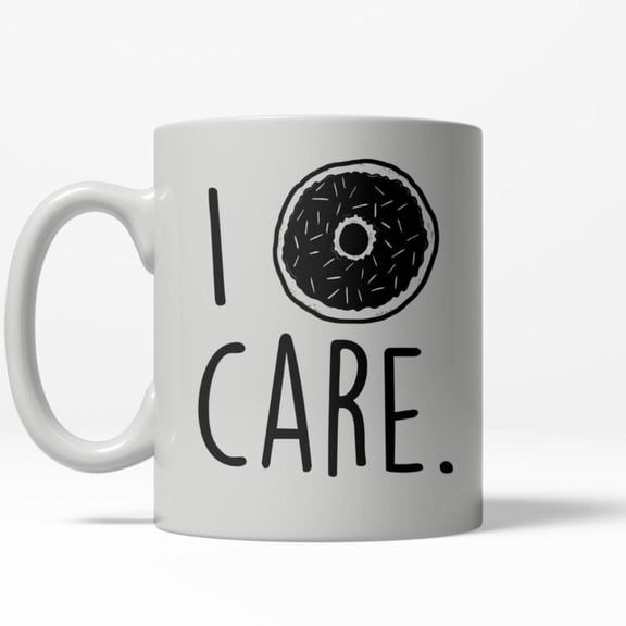 I Donut Care Funny Breafkast Doughnut Sprinkle Ceramic Coffee Drinking Mug 11oz