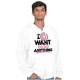 thumbnail image 1 of I Donut Want to Do Anything Funny Pun Zip Up Hoodie Men's Women's Brisco Brands X, 1 of 6