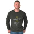 thumbnail image 1 of I Donut Want to Taco Bout it Food Pun Long Sleeve TShirt Men Women Brisco Brands 2X, 1 of 6