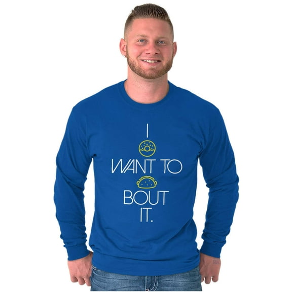 I Donut Want to Taco Bout it Food Pun Long Sleeve TShirt Men Women Brisco Brands L