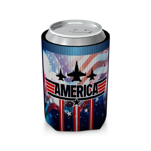 I Drank Today Can Coolers - America Flighter Jet Can Insulator, Funny Drink Cooler, Drink Sleeve