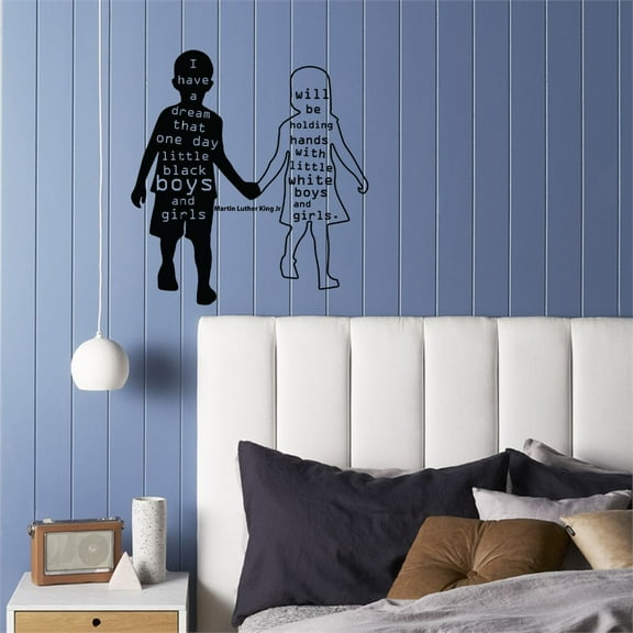 I Have A Dream - Martin Luther King Jr Quote Famous Life Motivation Quotes Inspiration Saying Wall Art Sticker Designs Vinyl Stickers For Home House Walls Rooms Bedroom Decoration Size (40x40 inch)