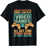I Dream Of A Funny Gaming Gifts Cool Gamer Controllers T-Shirt