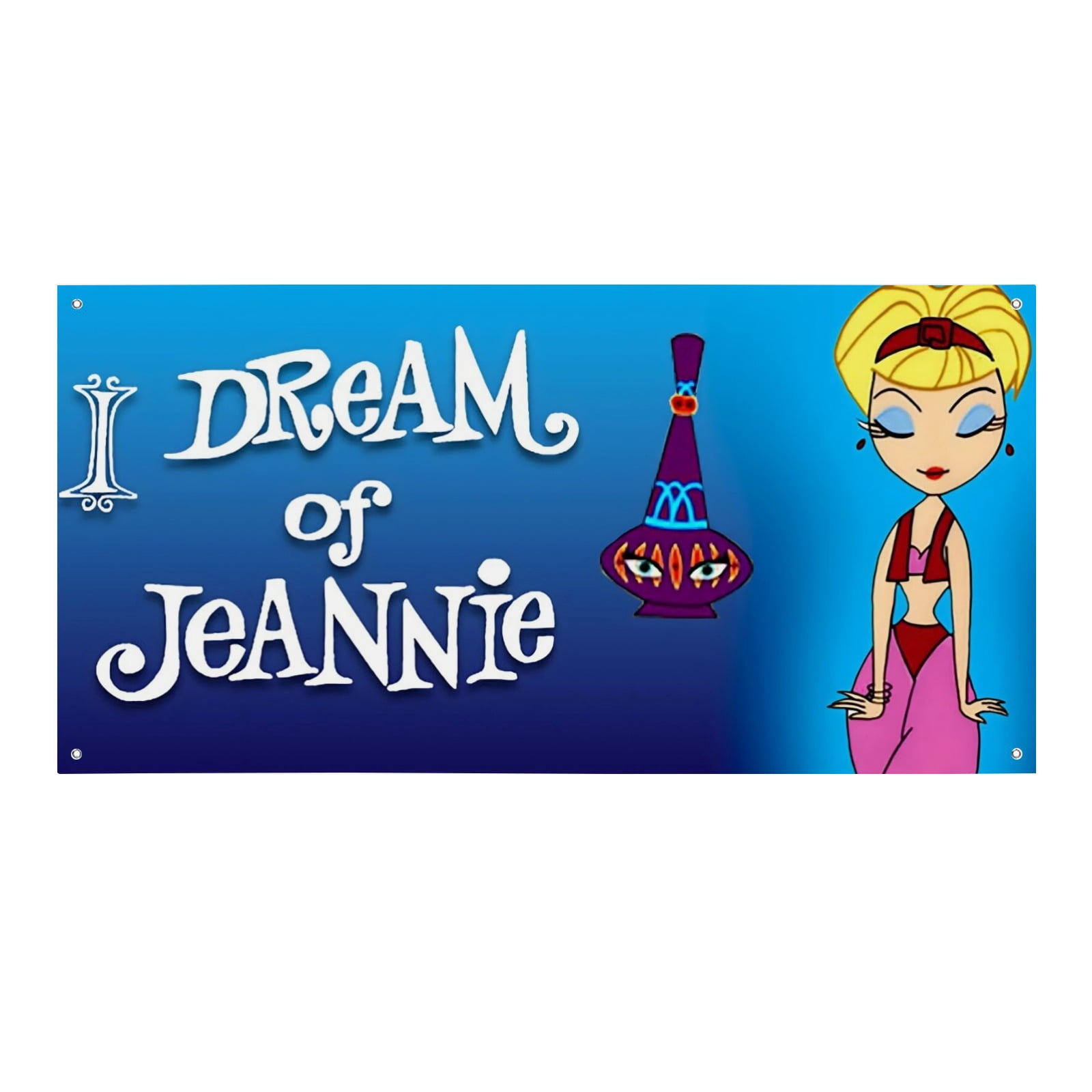I Dream of Jeannie-Theme Backdrops Banner Birthday Party Decor Supplies Personalized Party Backdrop Decoration,5x3ft（150x90cm）