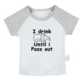 thumbnail image 1 of I Drink Until I Pass Out Funny T shirt For Baby, Newborn Babies T-shirts, Infant Tops, 0-24M Kids Graphic Tees Clothing (Short Gray Raglan T-shirt, 12-18 Months), 1 of 4