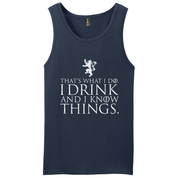 I Drink and I Know Things Lion Tank Top