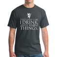 thumbnail image 1 of I Drink and I Know Things T-Shirt Funny Tyrion Lannister GoT Tee Vintage Print, 1 of 3