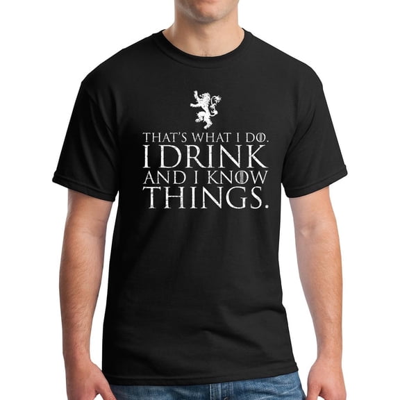 I Drink and I Know Things T-Shirt Funny Tyrion Lannister GoT Tee Vintage Print