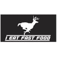 thumbnail image 1 of I EAT FAST DOOR DEER BUCK HUNTING BLACK Vinyl Decal Bumper Sticker, 1 of 1