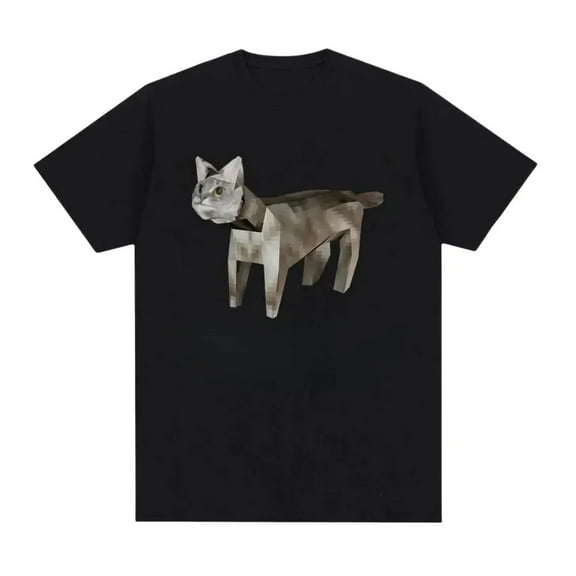 I Eat Cement Cursed Cat Funny Meme T Shirt for Women Fashion Casual Short Sleeve T Shirts Female T-shirt Tops