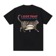 thumbnail image 1 of I Eat Cement Cursed Cat Funny Meme T Shirt for Women Fashion Casual Short Sleeve T Shirts Female T-shirt Tops, 1 of 1