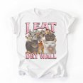 thumbnail image 1 of I Eat Cement Funny Cat Meme Bootleg Graphic T-Shirt, Multicolors, Size S-5XL, 1 of 5