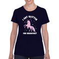 thumbnail image 1 of I Eat Glitter For Breakfast T-Shirt Women -Smartprints Designs, Female 3X-Large, 1 of 4