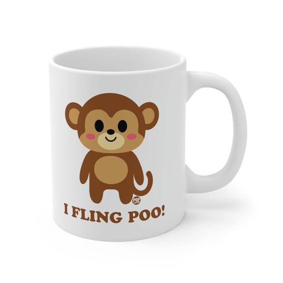 I FLING POO! MONKEY COFFEE MUG