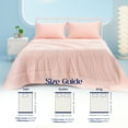 thumbnail image 1 of I -FAMILY Cooling Fitted Sheet with 2 Pillowcases(King),Pink, 1 of 6