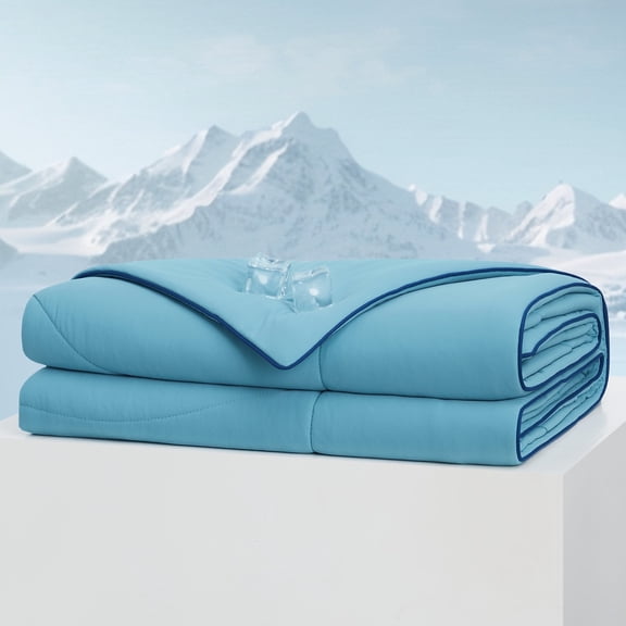 I -FAMILY Soft Cooling Comforter, NASA Temperature Regulation Technology Throw Blanket
