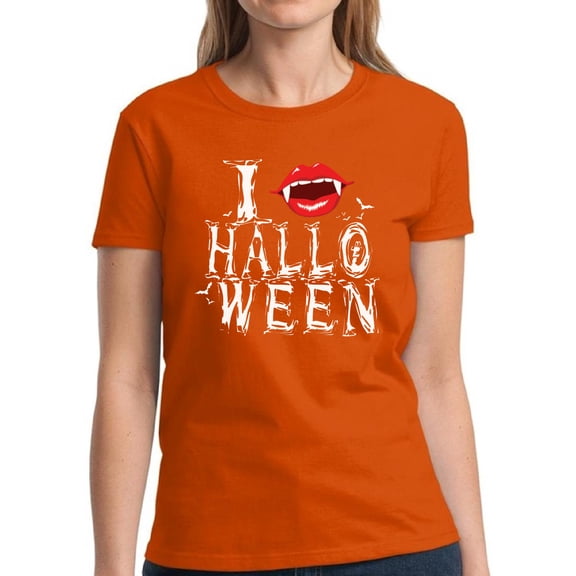 I Fangs Halloween Vampire Halloween T Shirt for Women - S M L XL 2XL 3XL Graphic Tee - Scary Happy Halloween Outfit Gift Funny Holiday Tee T-Shirt Ladies
