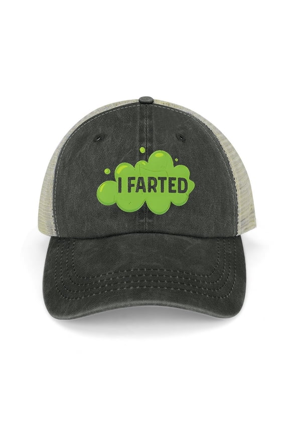 I Farted Black Hat Adjustable Funny Fashion Unisex Baseball Cap for Men Women