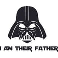 thumbnail image 1 of I Am Their Father Cartoon Characters Decor Wall Art Vinyl Sticker Design Decal Girls Boys Kids Room Bedroom Nursery Kindergarten Fun Home Children Room Decor Wall Art Sticker Vinyl Size (10x10 inch), 1 of 1