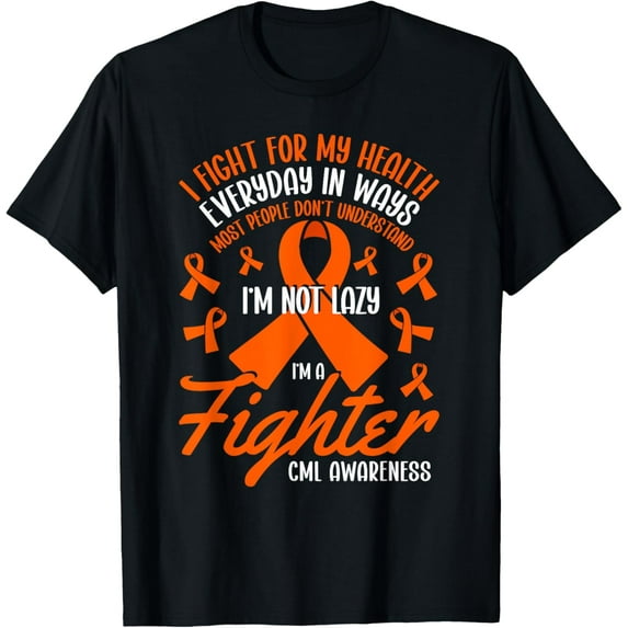 I Fight For My Health CML Awareness Chronic Myeloid Leukemia T-Shirt mens t shirt,black,women,funny,misfits,men,journey