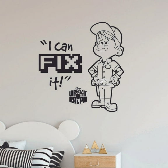 Why Do I Fix Everything I Touch Fix It Felix Wreck It Ralph Disney Vinyl Wall Art Sticker Wall Decal Decoration For Home Room Wall Boys Girls Room Playroom Wall Décor Décor Design Size (20x20 inch)