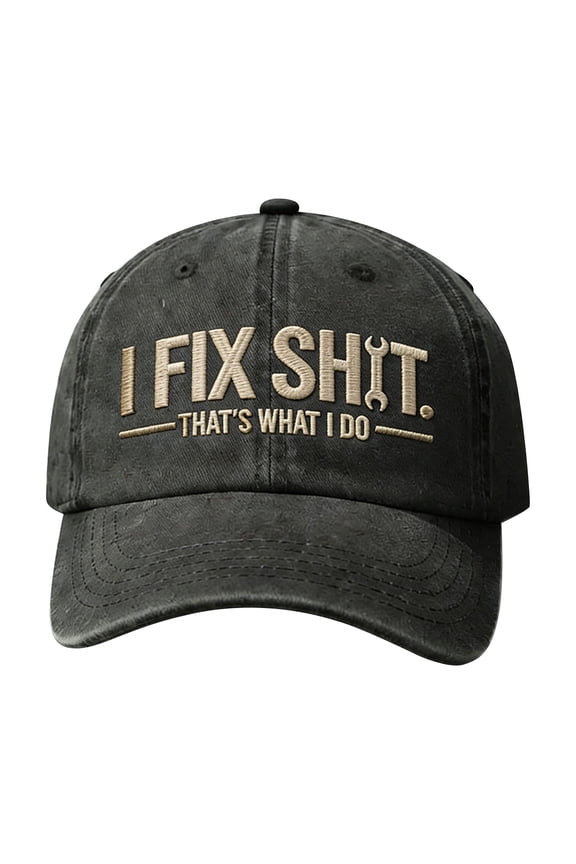I Fix Hat,Simulation Embroidered Trucker Hat Printed Design, Funny Mechanic & Fixer Cap,Women Mens Dad Uncle Adjustable Breathable Casual Wear